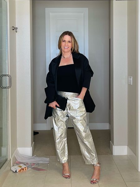 Silver pants? Huge yes! I’ll write a blog post of all the ways to wear them (they are good). 

The Anthropologie version are a good dupe if you want an affordable pair. 

#LTKitbag #LTKstyletip #LTKSeasonal