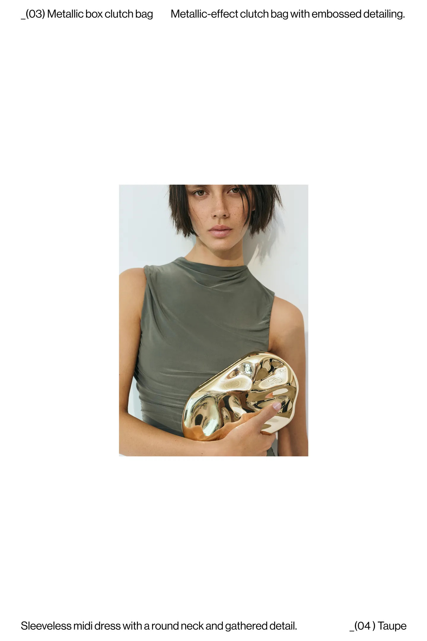 Metallic box clutch bag  | PULL and BEAR UK