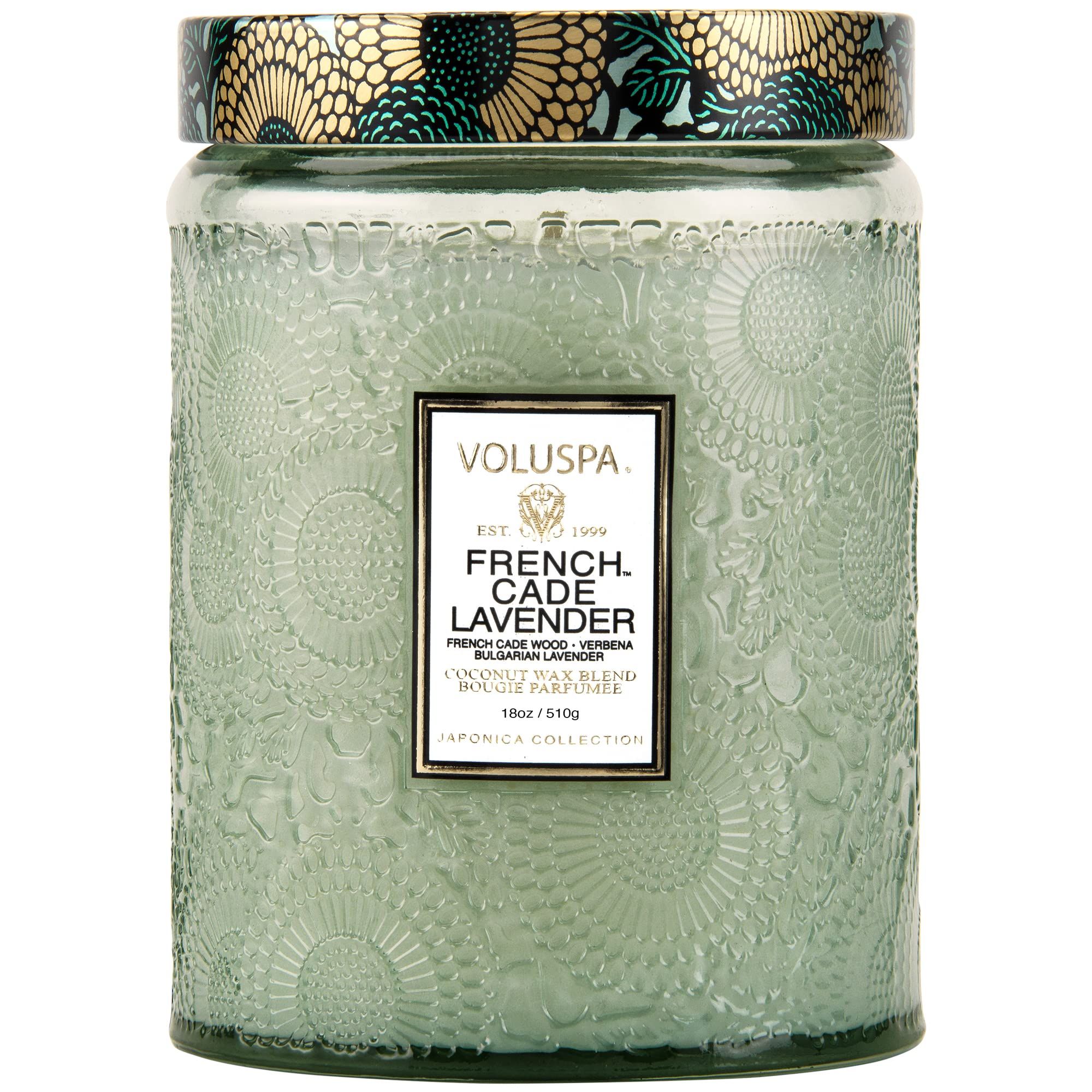 Voluspa French Cade Lavender Candle, 18 oz, Coconut Wax Blend, Scented Candles, 100 Hour Burn Tim... | Amazon (US)