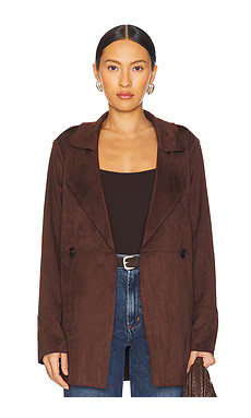 Lovers and Friends Faux Suede Lana Jacket in Dark Brown from Revolve.com | Revolve Clothing (Global)