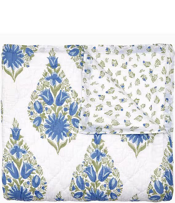 John Robshaw Mayra Azure Cotton Voile Quilt | Dillard's | Dillard's