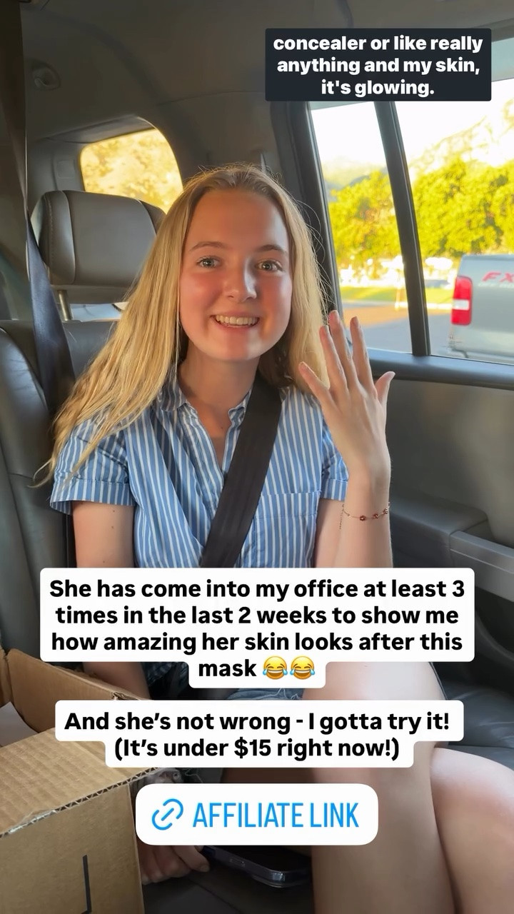 @medicube_global_official  She has come into my office at least 3 times in the last 2 weeks to show me how amazing her skin looks after this mask 😂😂

And she’s not wrong - I gotta try it! (It’s under $15 right now!)