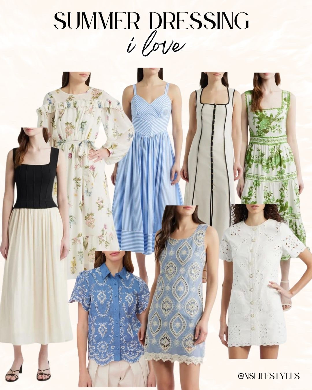 Nothing says summer quite like effortless, breezy dresses and beautiful eyelet details. I love curating a wardrobe filled with versatile midi dresses, classic stripes, and fresh floral prints that make warm-weather dressing absolutely seamless. ☀️

From casual daytime outings to elegant sunny getaways, these chic pieces are perfect for any occasion. 👗

#SummerStyle #SummerDresses #WarmWeatherFashion #OOTD #StyleInspo

#LTKootd #LTKSeasonal