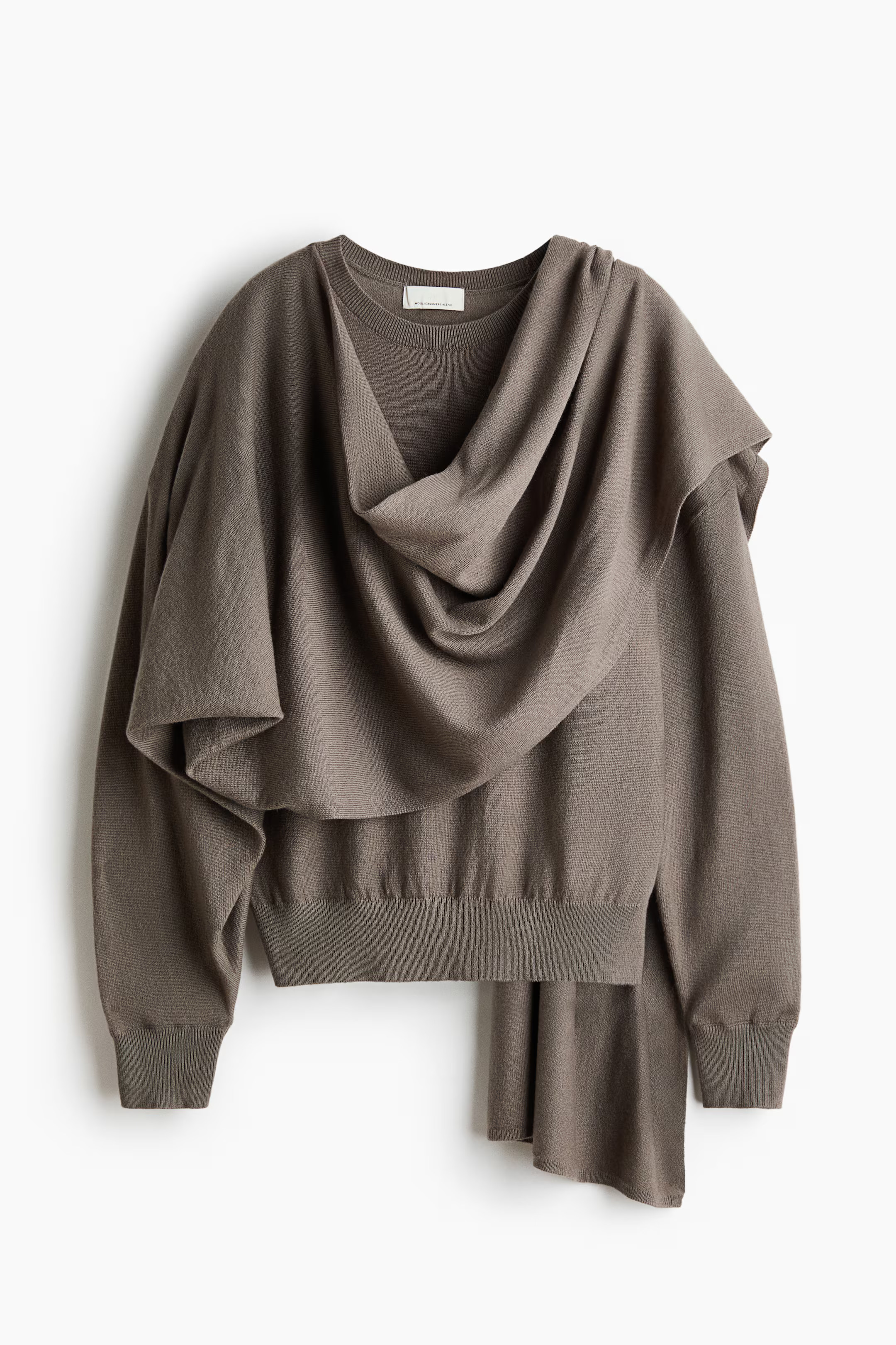 Cashmere-Blend Sweater with Scarf Detail | H&M (US + CA)