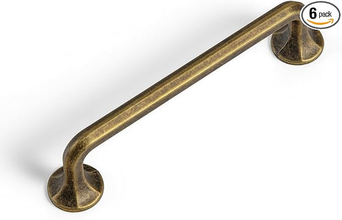 Goo-Ki 5''(128mm) Hole Centers Antique Brass Cabinet Pulls,Casual Luxury Solid Zinc Cabinet Hardw... | Amazon (US)
