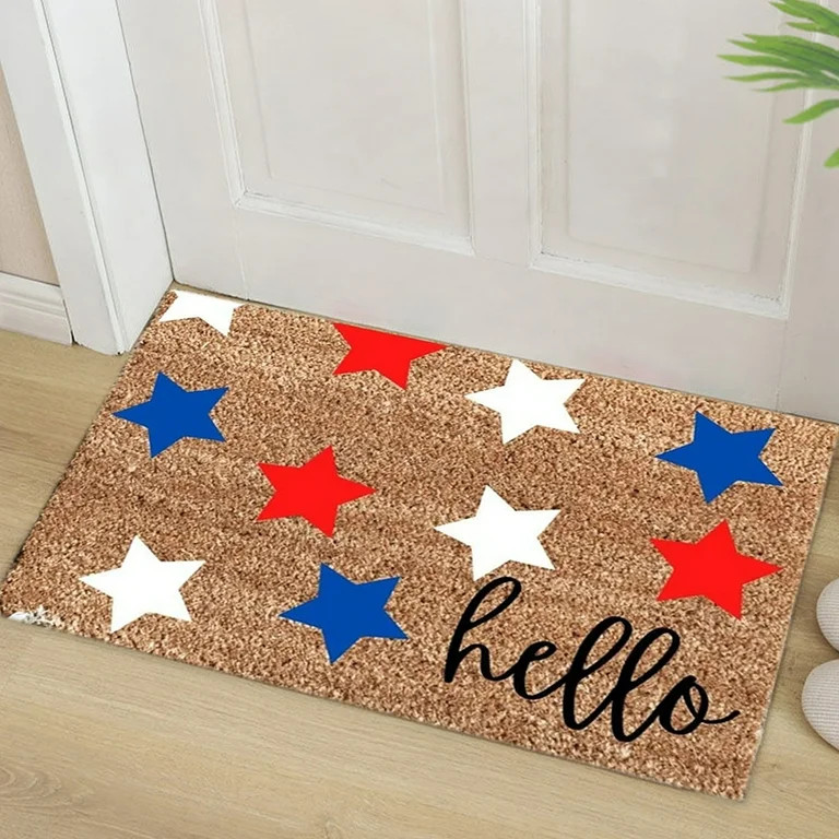 4th of July Independence Day Home Mats Welcome Floor Doormat 23.62 X 15.75in Non Slip Floor Mat S... | Walmart (US)