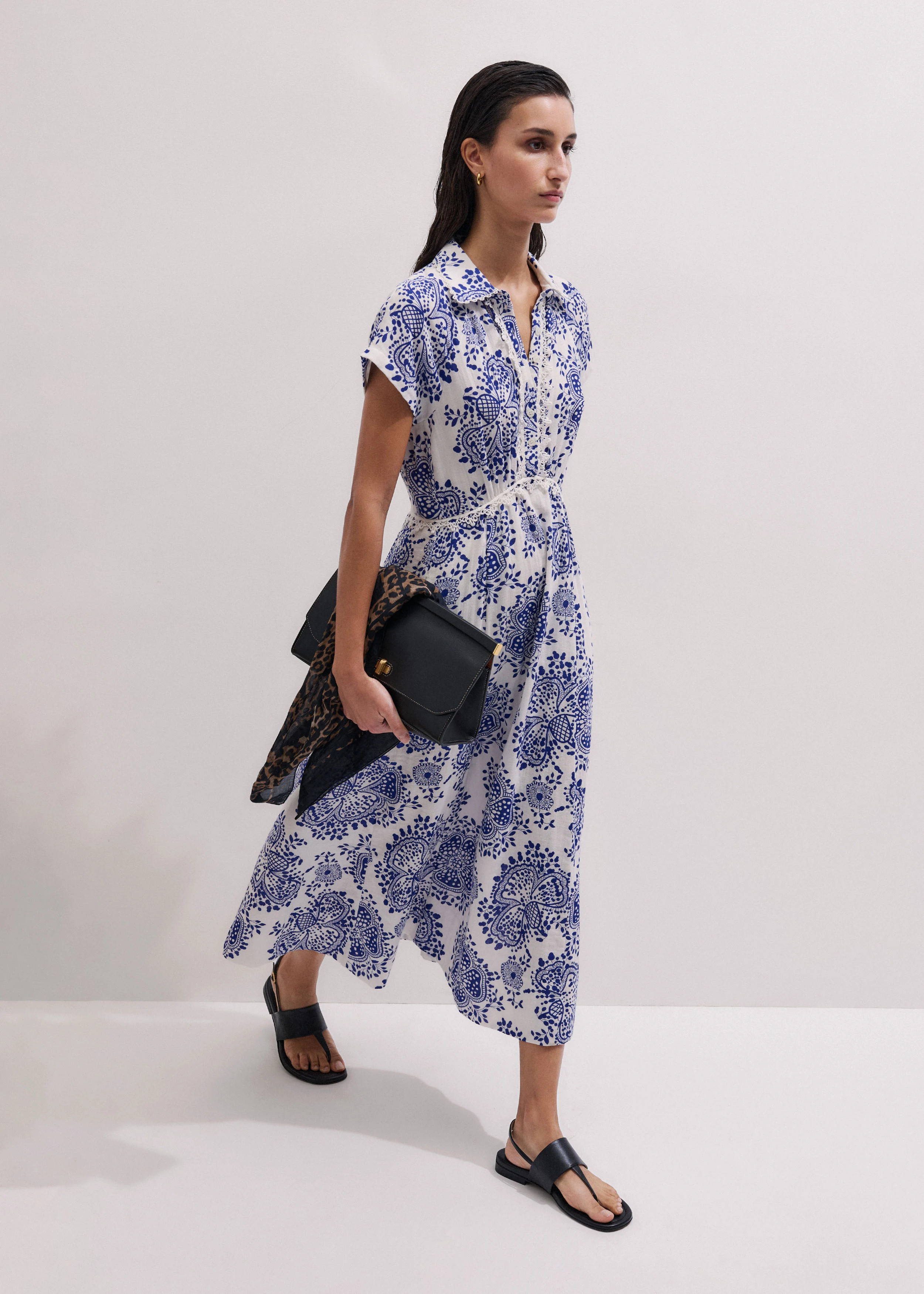 Summer Midi Dress Cotton Cheesecloth | ME+EM US