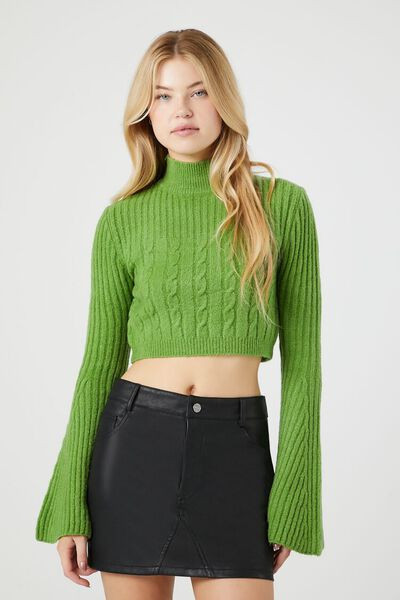 Cable Knit Cropped Sweater | Forever 21 (US)