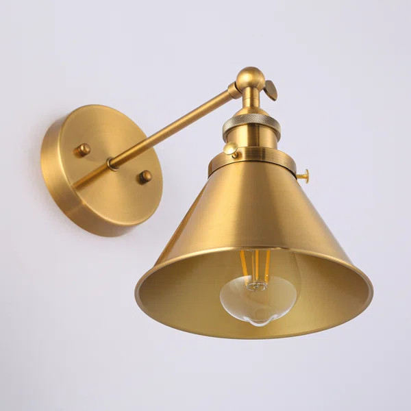 Rhem 1 - Light Brass Armed Sconce | Wayfair North America