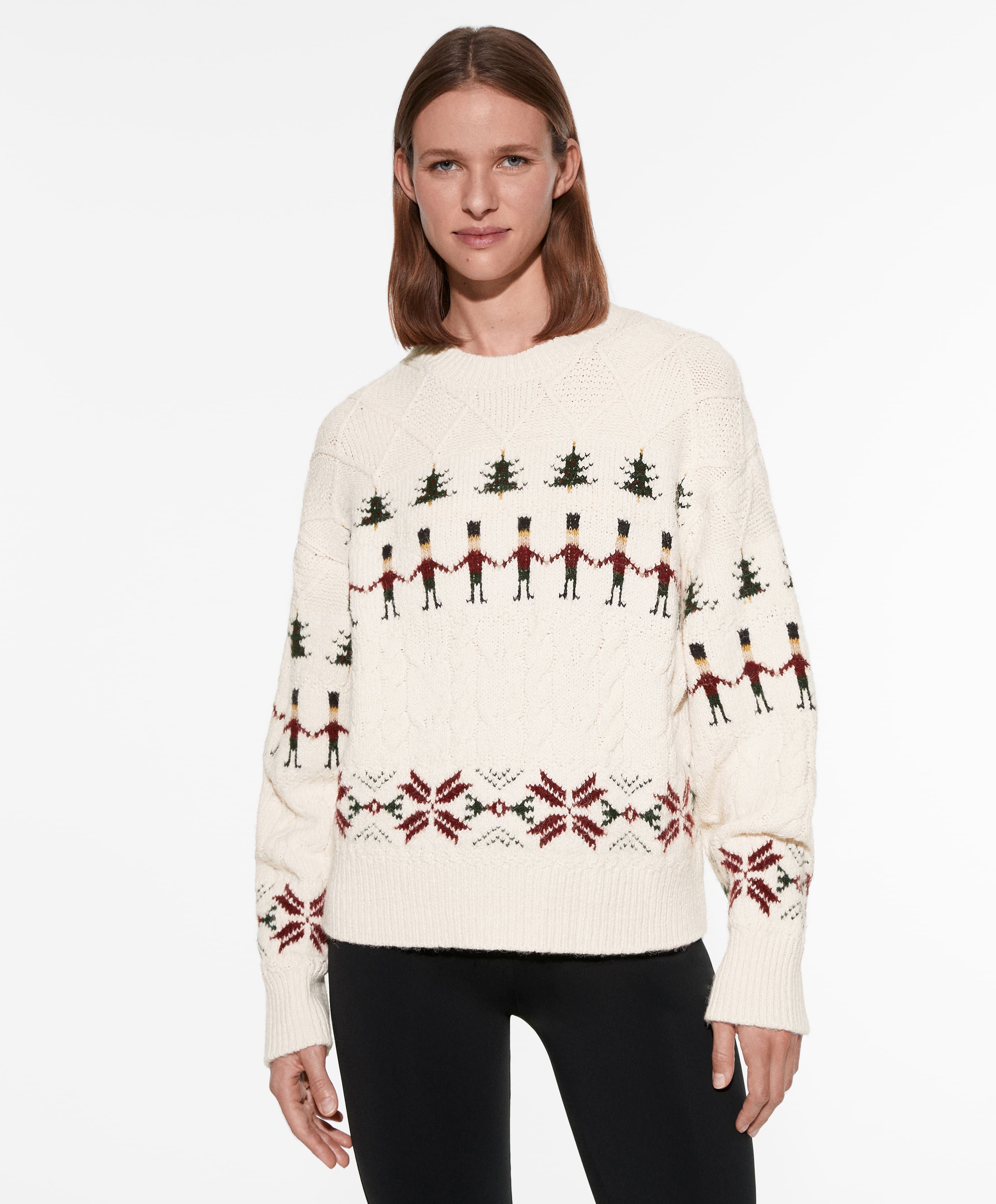 Christmas jacquard knit jumper | OYSHO United Kingdom | OYSHO UK