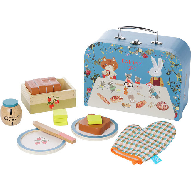 Manhattan Toy Forest Tales 17-Piece Pretend Bread Baking and Serving Set for Two with Carrying Ca... | Maisonette
