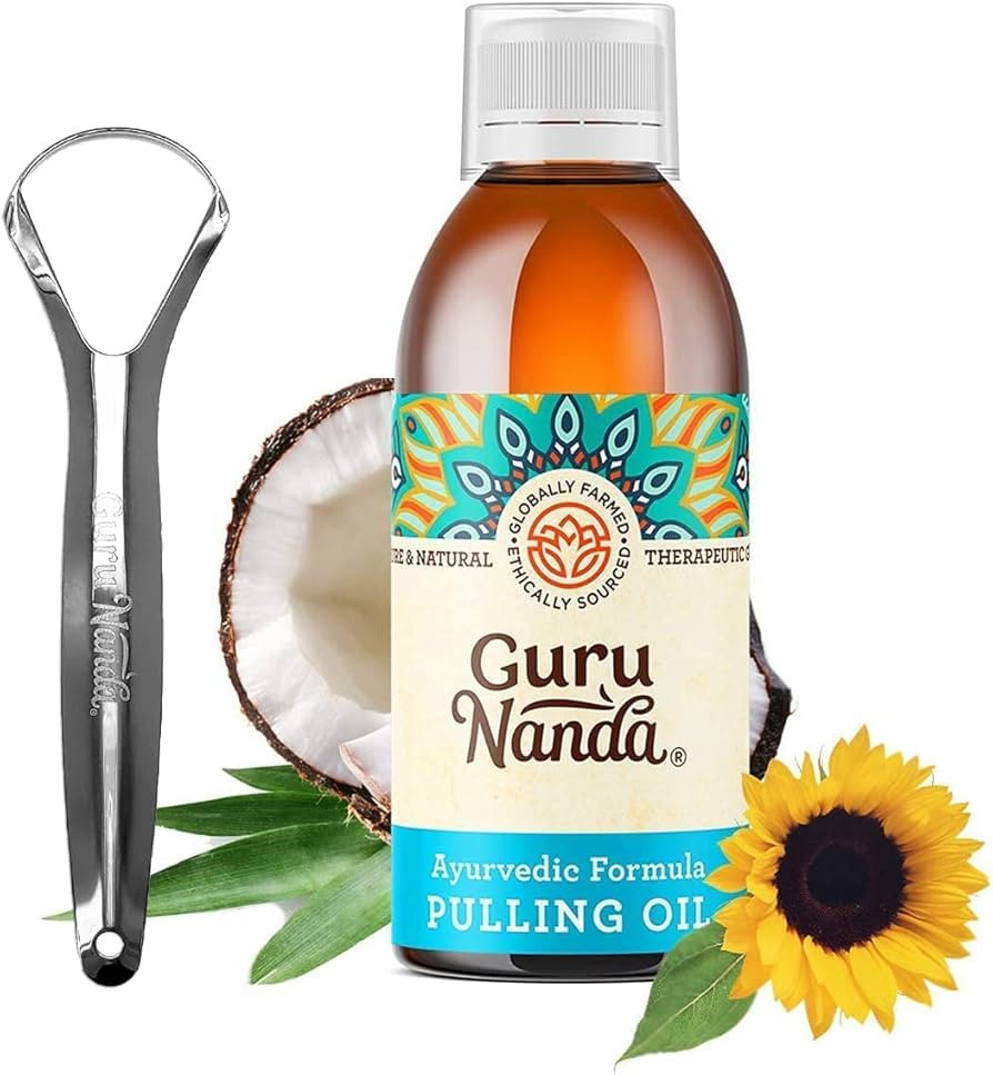 GuruNanda Original Oil Pulling Oil For Healthy Teeth and Gums - Alcohol and Fluoride Free Natural... | Amazon (US)