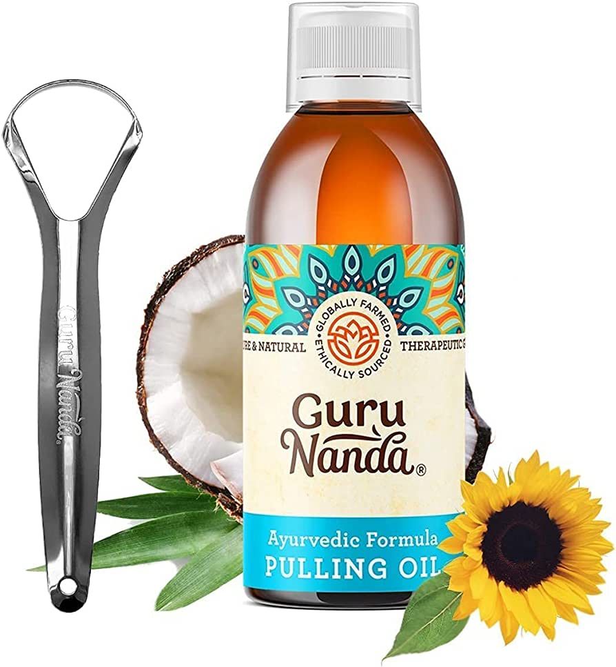 GuruNanda Original Oil Pulling Oil For Healthy Teeth and Gums - Alcohol and Fluoride Free Natural... | Amazon (US)