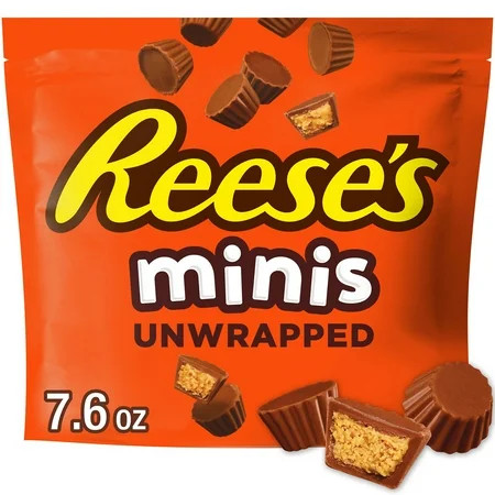 Reese's Minis Milk Chocolate Unwrapped Peanut Butter Cups Candy, Bag 7.6 oz | Walmart (US)