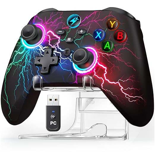 Wireless PC Controller - Enhanced Game Controller with RGB Lighting - PC Gaming Controller with S... | Amazon (US)