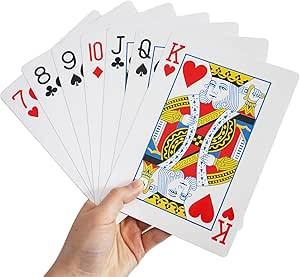 Yuanhe Jumbo Large Playing Cards Giant Deck of Cards Oversized Full Deck Huge Poker for Casino Pa... | Amazon (US)