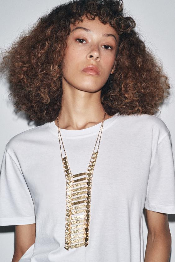 METAL PLATE NECKLACE | Zara US