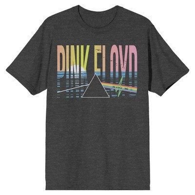 Pink Floyd Sea Design Logo Men's Charcoal Heather Gray Graphic Tee-Large | Target