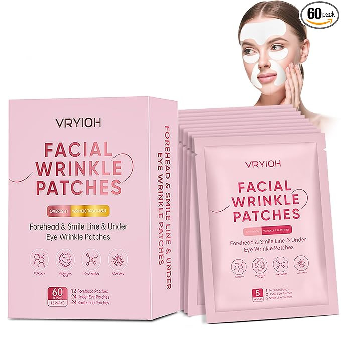 Forehead, Smile Line & Under Eye Wrinkle Patches, 3 IN 1 Overnight Facial Wrinkle Treatment with ... | Amazon (US)