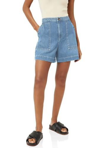 PLNOTME Womens Casual High Waisted Denim Shorts Wide Leg Summer Jean Shorts with Pockets | Amazon (US)