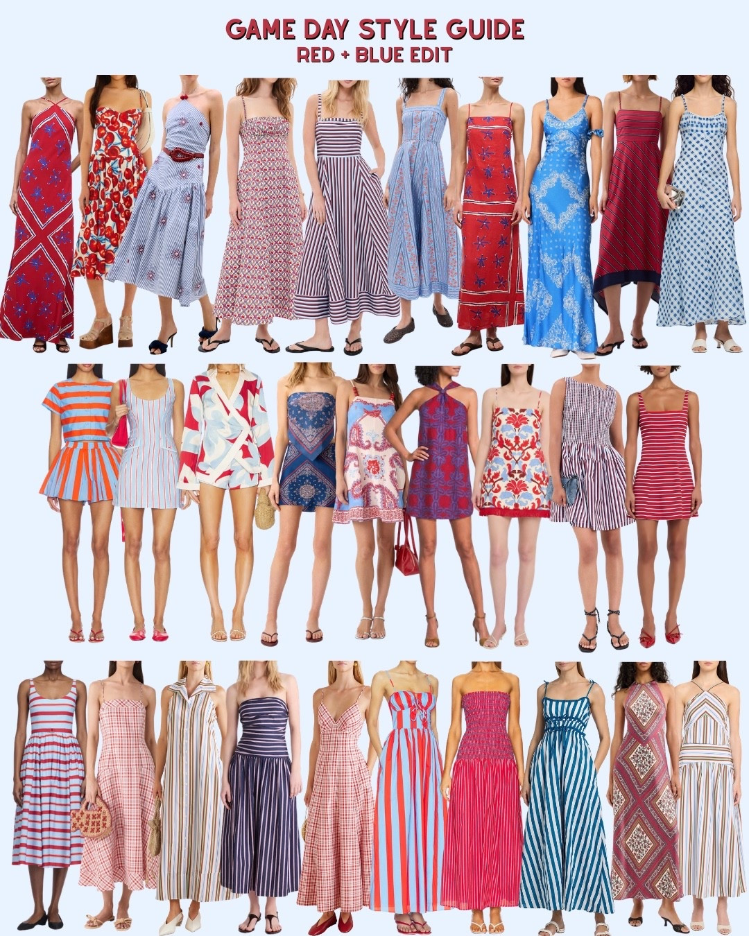 Red and blue game day outfit inspo!!!

#LTKootd