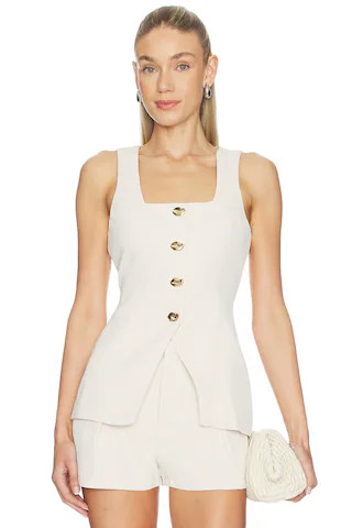Remmi Vest in Stone | Revolve Clothing (Global)