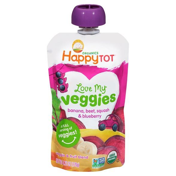 HappyTot Love My Veggies Organic Bananas Beets Squash & Blueberries Baby Food Pouch - (Select Cou... | Target