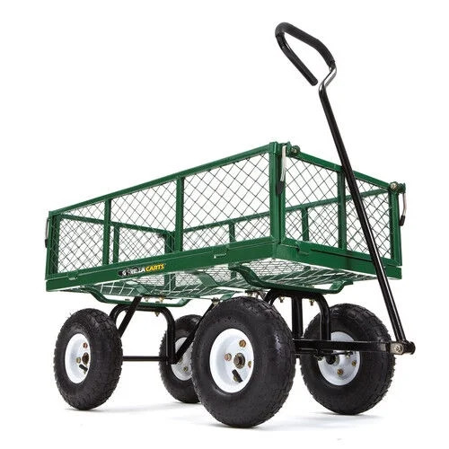Gorilla Carts GOR400 400-lb. Steel Mesh Garden Cart with 10" Tires - Walmart.com | Walmart (US)