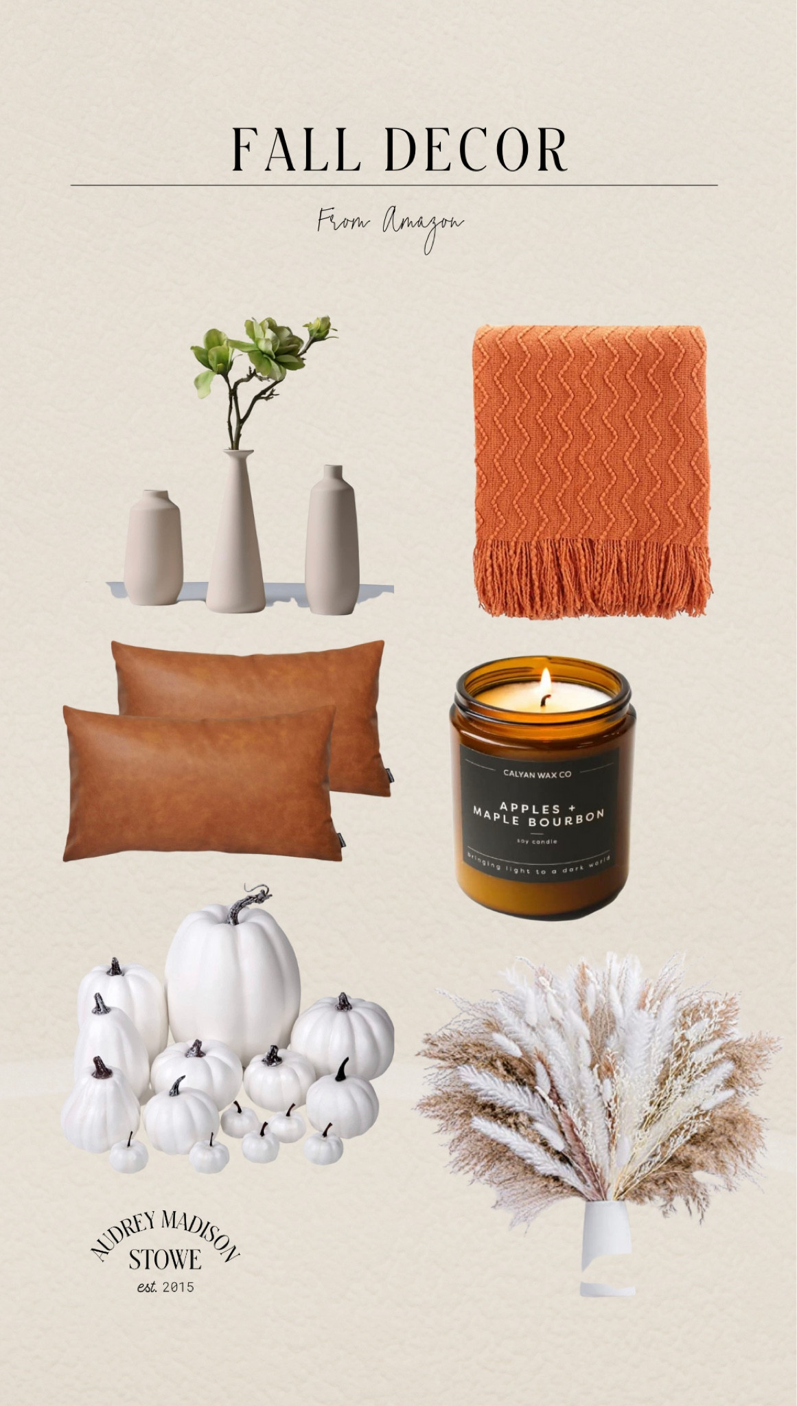 Fall decor from Amazon! Super simple and classy! I love the soft oranges with the neutral, looking great for any home 🧡

#LTKhome #LTKSeasonal #LTKunder50