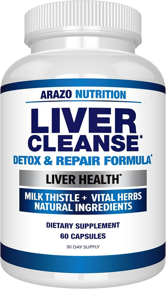 Arazo Nutrition Liver Cleanse Detox & Repair Formula – Milk Thistle Herbal Support Supplement: ... | Amazon (US)
