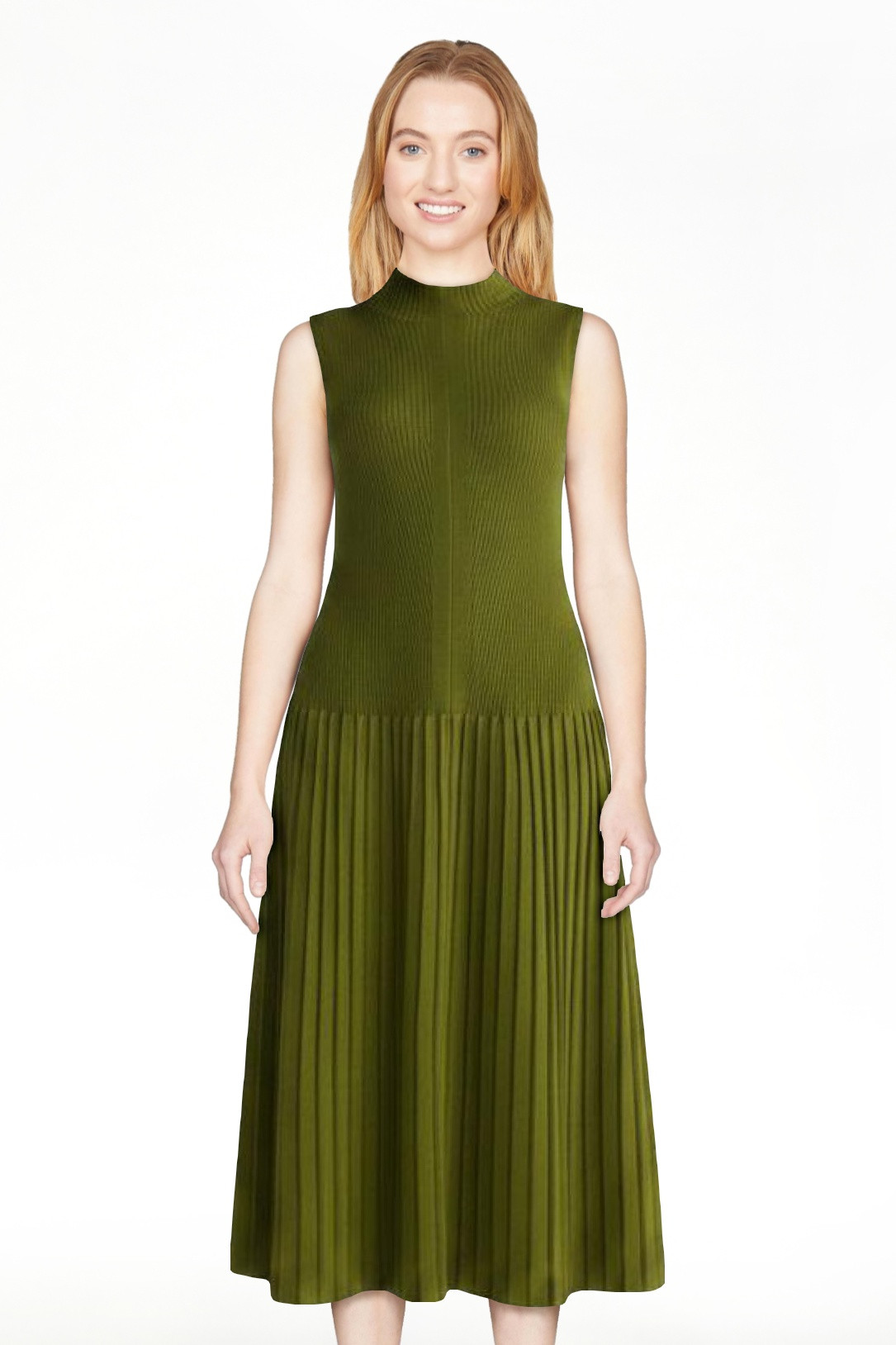 Scoop Women's and Women's Plus Mock Neck Midi Sweater Dress, Size XS-4X | Walmart (US)