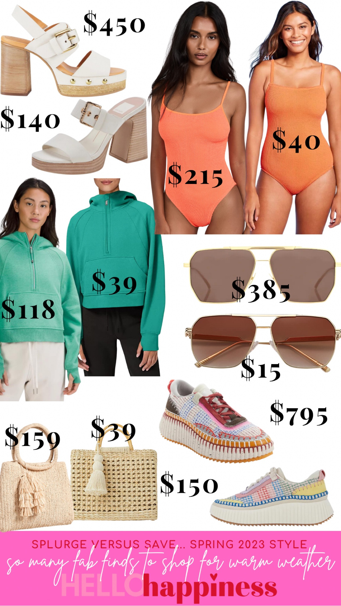 splurge versus save spring edition 


#LTKSeasonal #LTKunder100 #LTKstyletip