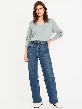 Extra High-Waisted Wide-Leg Jeans | Old Navy (CA)