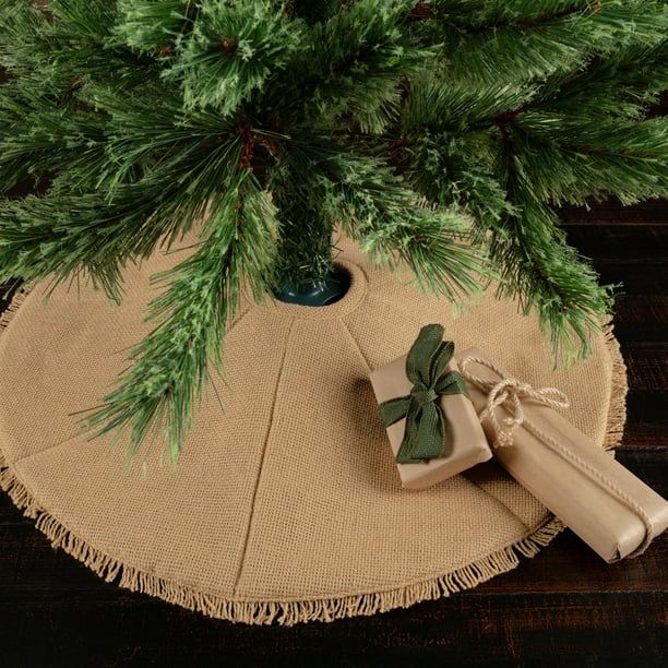 VHC Brand Festive Natural Burlap Tree Skirt 32256 | Walmart (US)