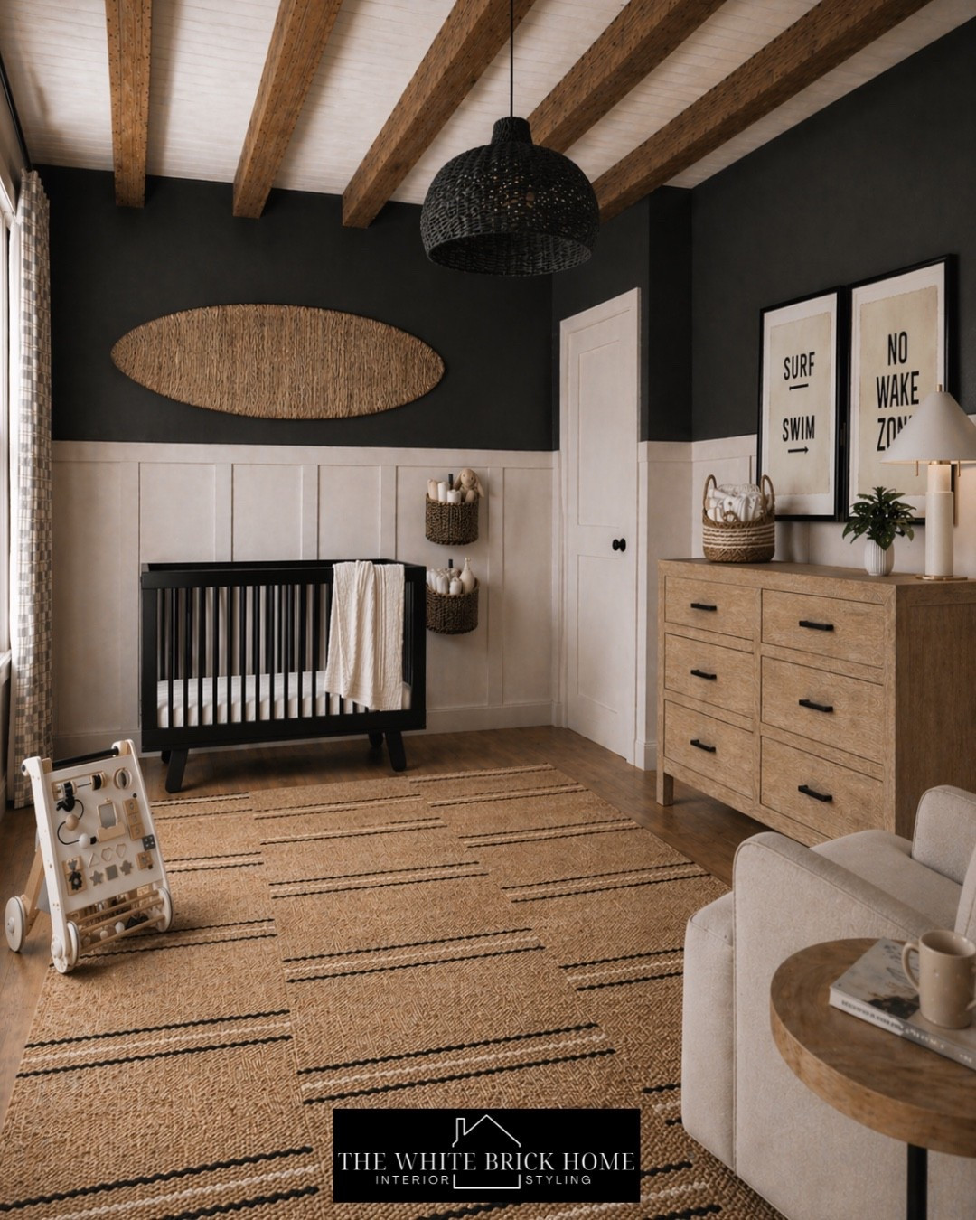 A modern, coastal nursery that blends rich contrast, natural textures, and elevated neutrals for a timeless space. 
🖤🖤
Nursery, nursery decor, nursery ideas, nursery rug, nursery furniture, crib, nursery rug, rug. Dresser, coastal home, nursery design ideas, nursery decor ideas, nursery finds, modern nursery, coastal nursery, nursery chair, nursery wall art, surf board, surf room, bedroom, kids room, coastal kids room, bedroom ideas, glider, nursery glider, nursery rug, nursery design, nursery inspiration, nursery ideas, black and white nursery, nursery finds, crib bedding, baby bedding, baby bedroom, boys room nursery, girls room nursery, baby nursery, wayfair, Etsy. Pottery barn 


#LTKBump #LTKHome #LTKBaby