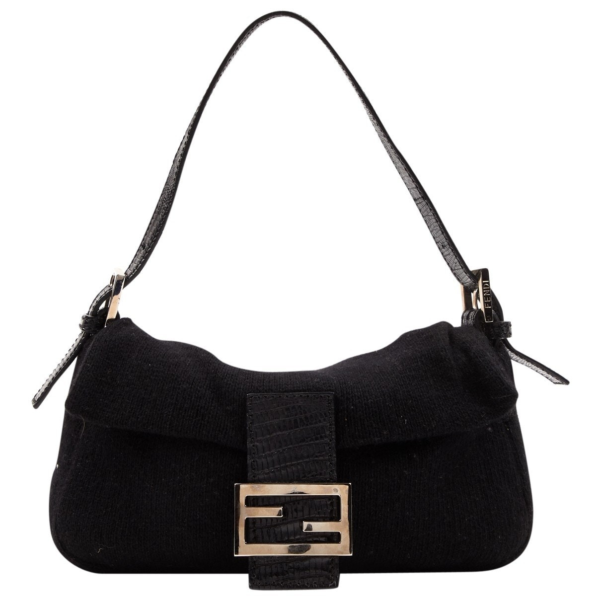 Fendi Baguette Black Wool Handbags | Vestiaire Collective (Global)