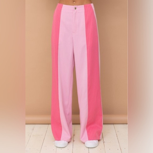 Freeme Wide Leg Color Block Pants | Poshmark