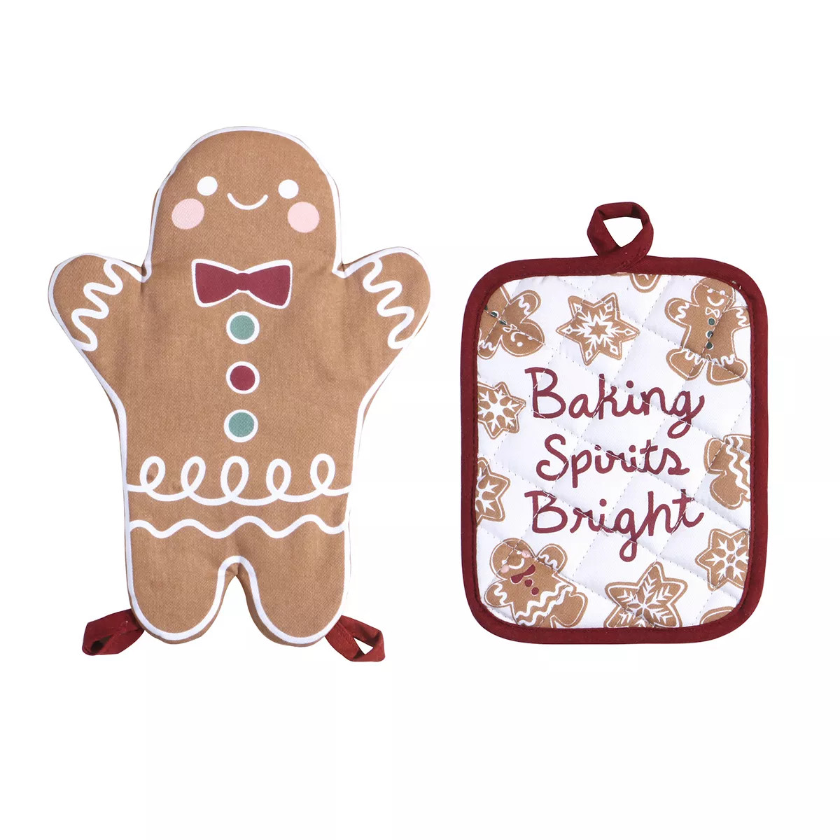 St. Nicholas Square® Gingerbread Oven Mitt & Pot Holder Set | Kohl's