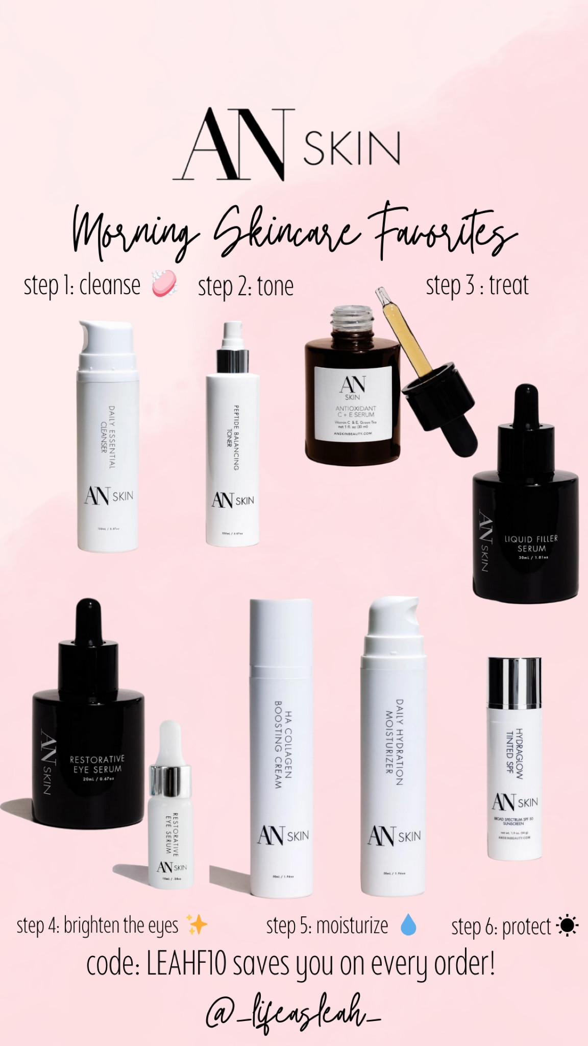 shop the staples from my morning skincare routine from AN Skin! Medical grade products that I’ve been using consistently for 4 years and swear by! 

#LTKfindsunder50 #LTKfindsunder100 #LTKbeauty