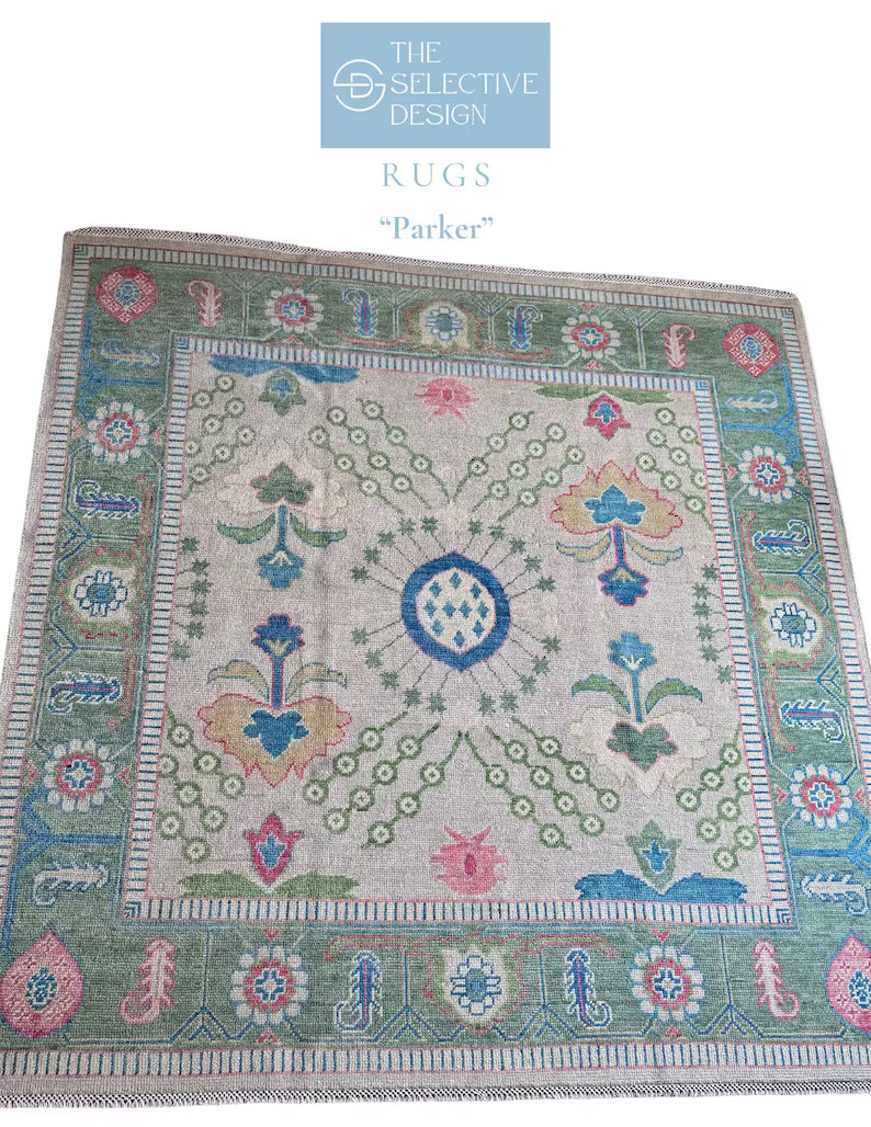 Authentic Modern Hand Knotted Oushak Rug, Made to Order | Etsy (US)