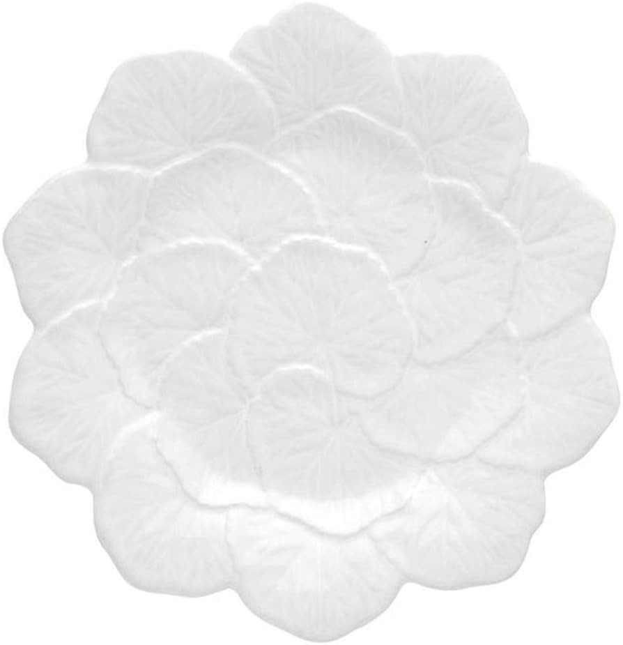 Bordallo Pinheiro White Geranium Dessert Plate, Set of 4 | Amazon (US)
