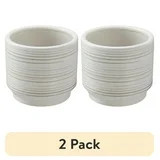 (2 pack) Better Homes & Gardens 6" x 6" x 5.4" Round White Ceramic Teramo Plant Planter | Walmart (US)
