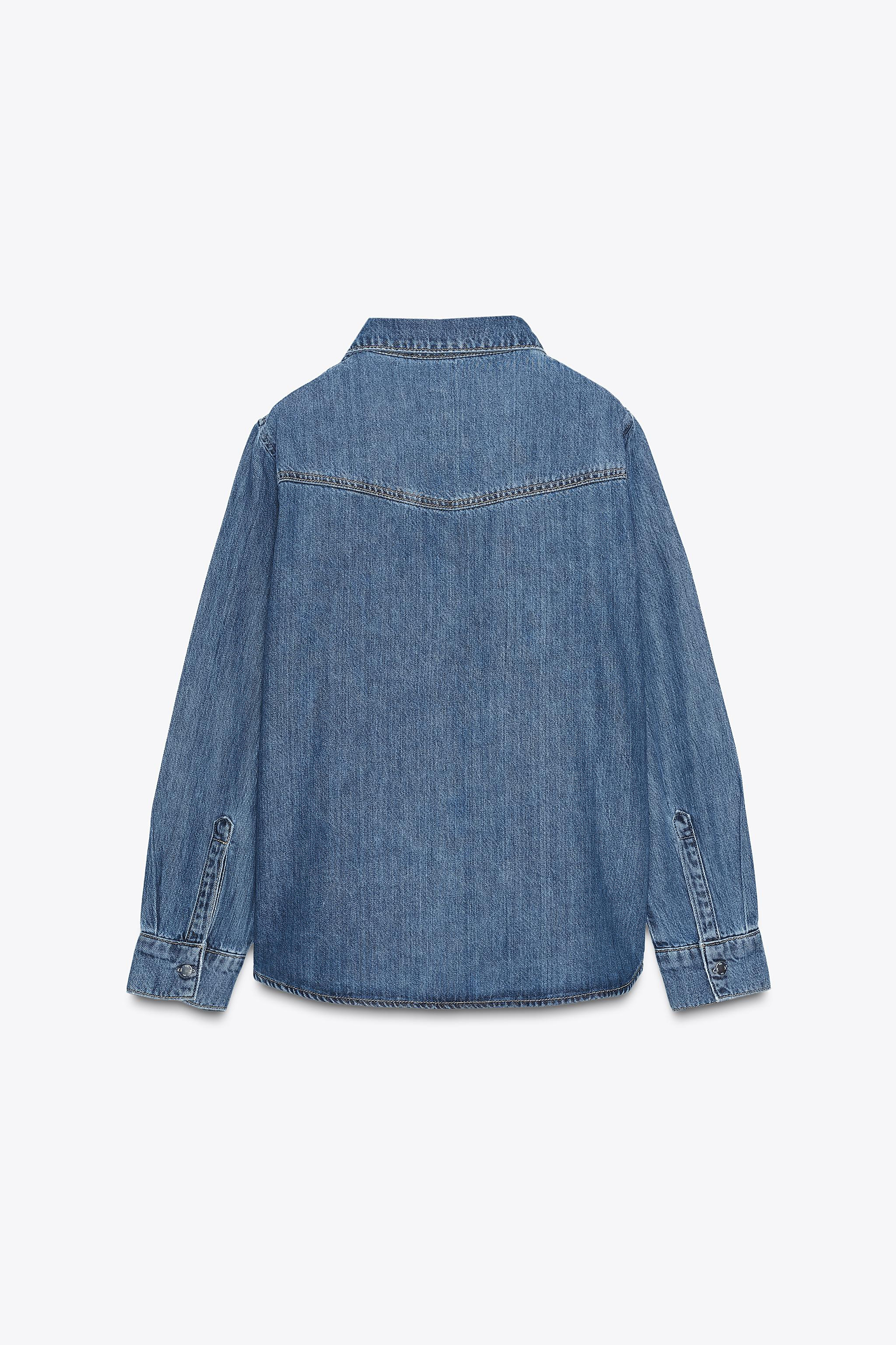 Z1975 FLOWY DENIM SHIRT | Zara US