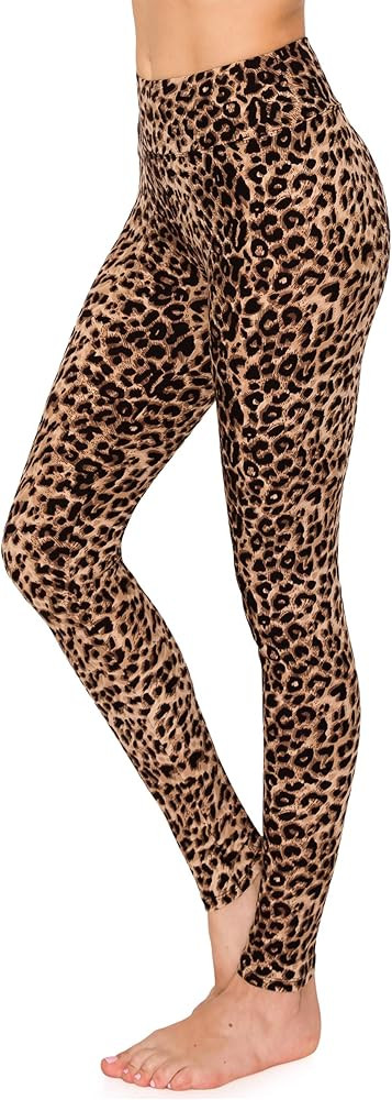 ALWAYS Women's Print Pattern Leggings - Premium Soft Stretch Peach Skin Yoga Pants | Amazon (US)