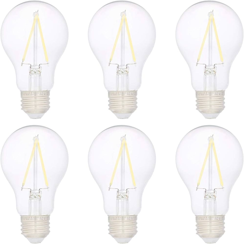 Amazon Basics 40W Equivalent, Clear, Daylight, Non-Dimmable, 10,000 Hour Lifetime, A19 LED Light ... | Amazon (US)
