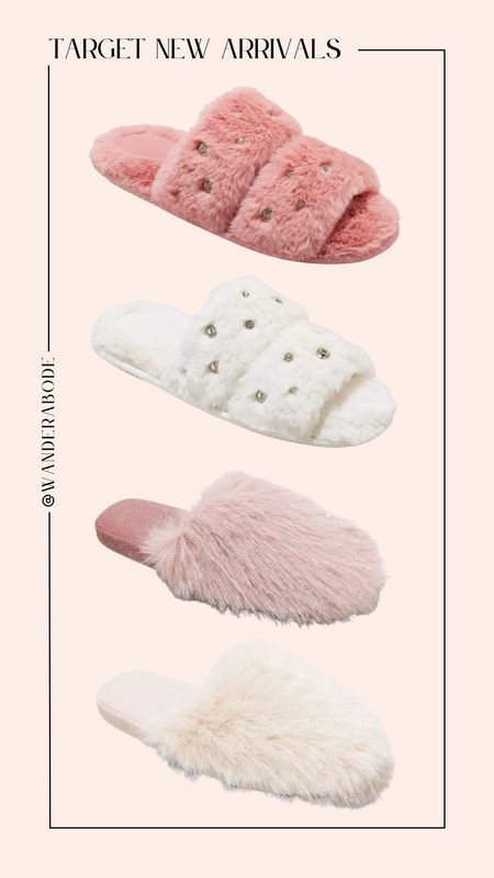 Faux fur slippers, Target finds, gifts for her

#LTKunder50