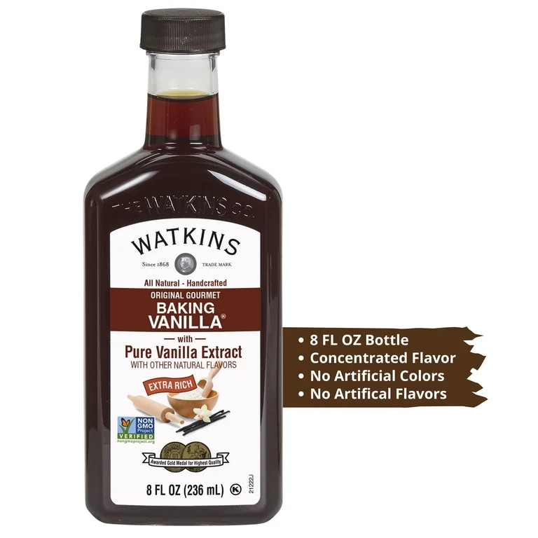 Watkins Original Gourmet Baking Vanilla, 8 fl oz – Rich Vanilla Flavor for Everyday Baking & De... | Walmart (US)
