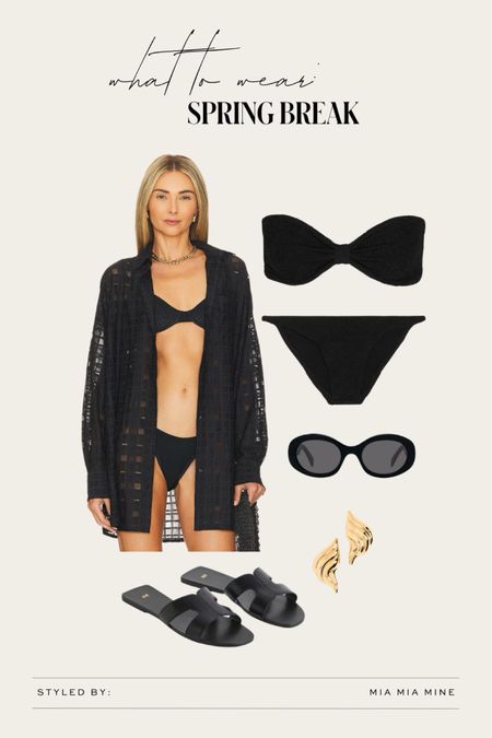 Resort wear / spring vacation outfit
Black swimsuit coverup
Hunza g bikini 
Celine sunglasses
H&M slides 

#LTKSeasonal #LTKswim #LTKtravel