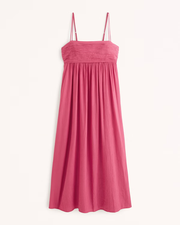Crinkle Textured Maxi Dress | Abercrombie & Fitch (US)