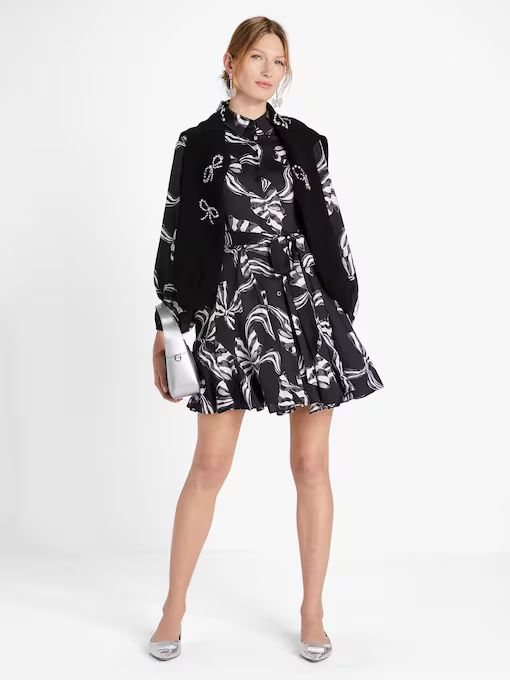 Bow-tiful Silk-blend Twill Shirtdress | Kate Spade (US)